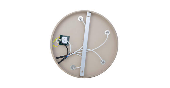 HÄNGELEUCHTE 34/50 cm  - Sandfarben/Weiß, Trend, Glas/Metall (34/50cm) - Novel