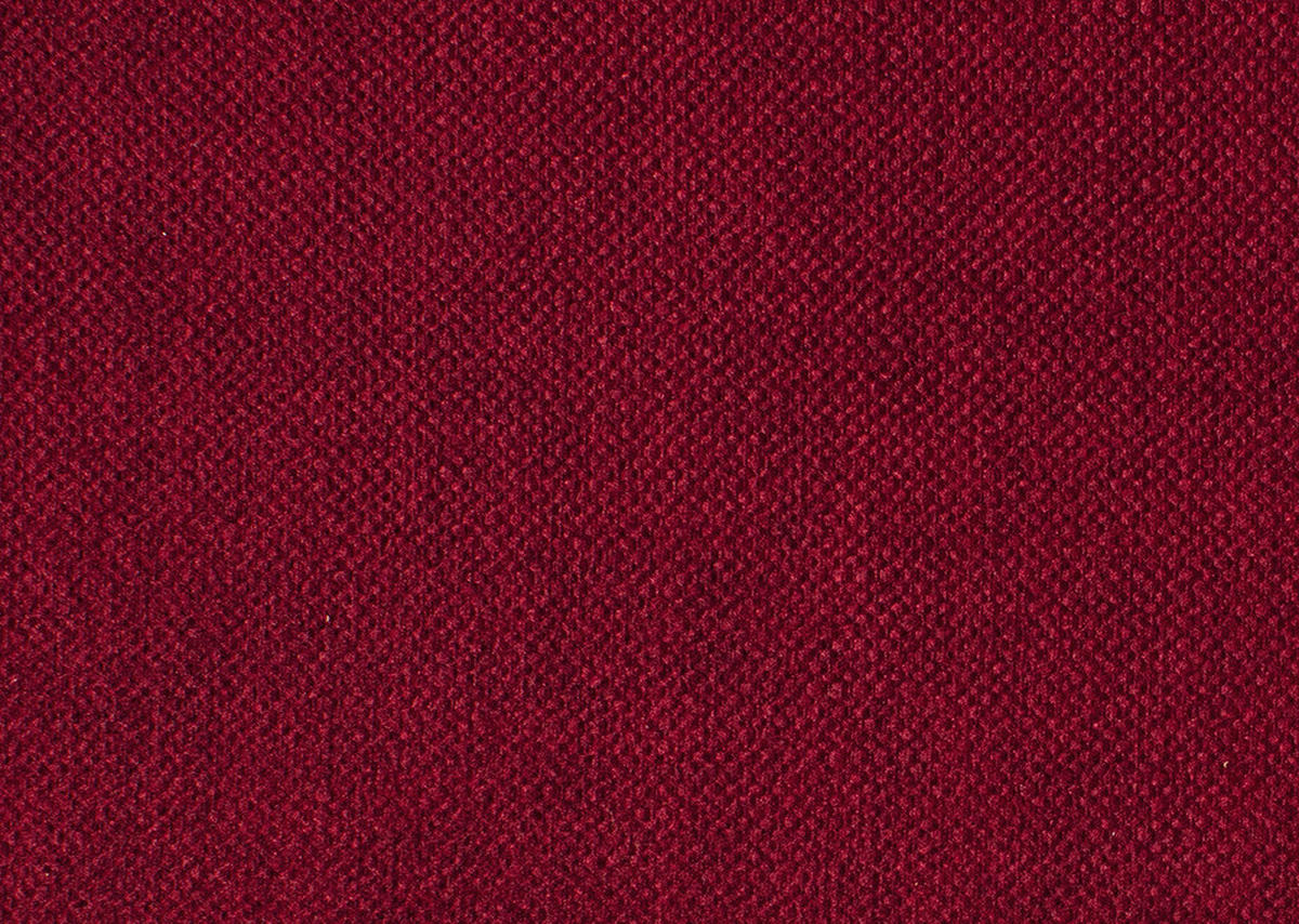 ECKSOFA in Velours Rot  - Rot/Schwarz, Design, Textil/Metall (283/153cm) - Valdera