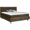 BOXSPRINGBETT 180/200 cm  in Dunkelbraun  - Dunkelbraun/Schwarz, KONVENTIONELL, Holz/Textil (180/200cm) - Ti'me