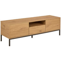 LOWBOARD Seaford  in 140/45/40 cm  - Eichefarben, Trend, Holzwerkstoff/Metall (140/45/40cm)