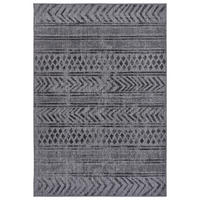 OUTDOORTEPPICH 80/150 cm Twin Supreme Grau, Schwarz  - Schwarz/Grau, Design, Kunststoff (80/150cm)