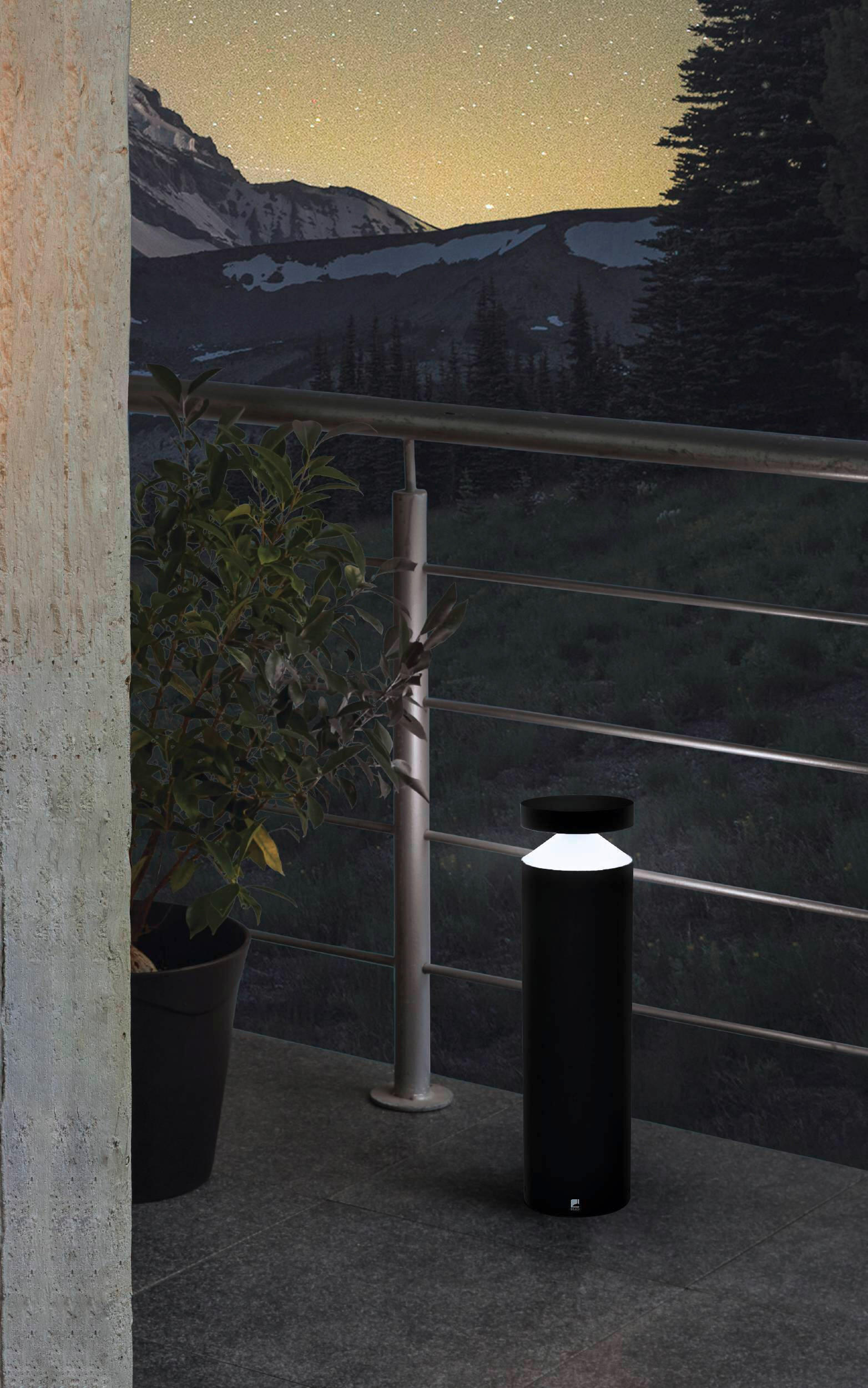 LED-AUSSENLEUCHTE - Transparent/Schwarz, Design, Kunststoff/Metall (13,5/45cm) - Eglo