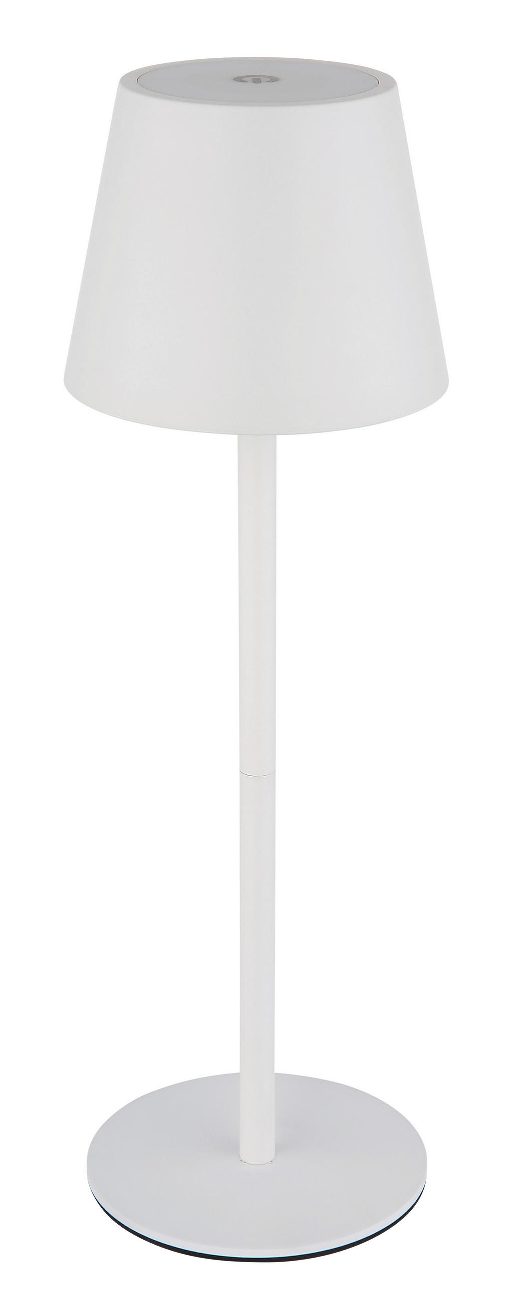 AKKU-TISCHLEUCHTE 10,6/36 cm   - Weiß, Design, Kunststoff/Metall (10,6/36cm) - Globo