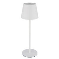 AKKU-TISCHLEUCHTE 10,6/36 cm  - Weiß, Design, Kunststoff/Metall (10,6/36cm) - Globo