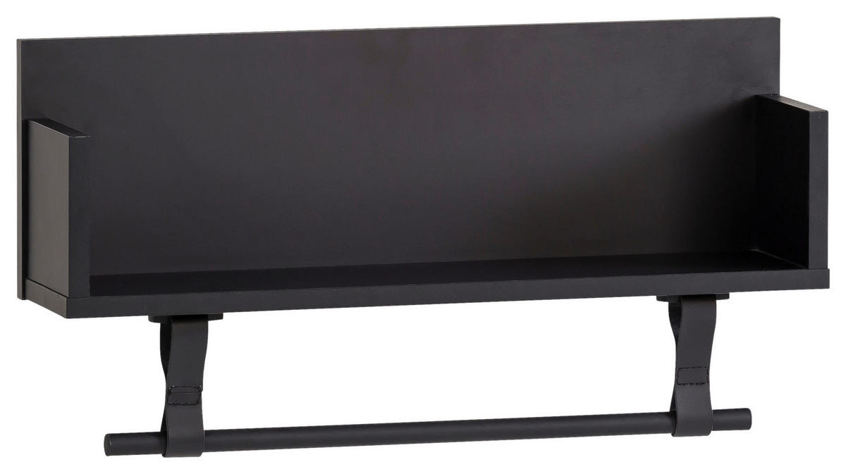 WANDREGAL Schwarz  - Schwarz, Design, Holzwerkstoff (59,8/315/135cm) - MID.YOU