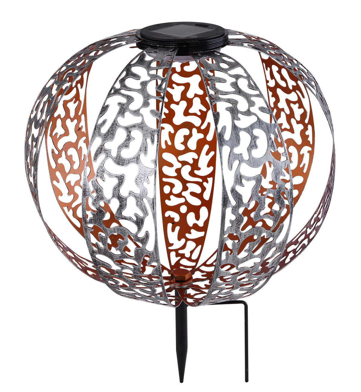 SOLARLEUCHTE - Silberfarben/Goldfarben, Design, Metall (30/41,0cm) - Globo