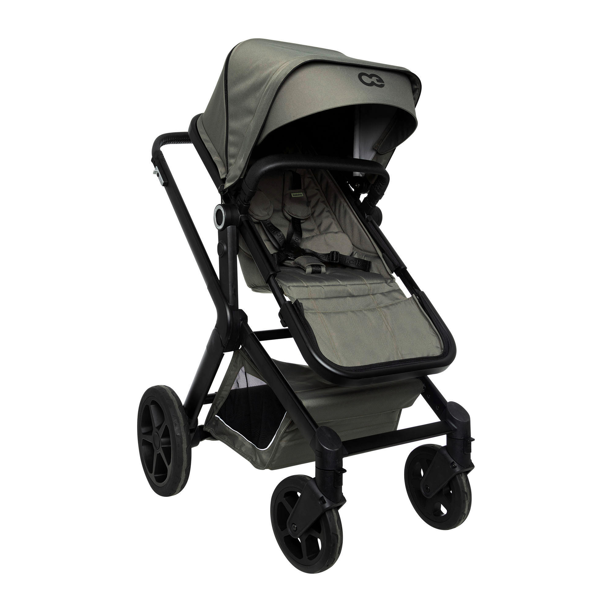 KINDERWAGEN  - Dunkelgrün/Schwarz, Basics, Kunststoff/Textil (103/60/115cm) - Koelstra