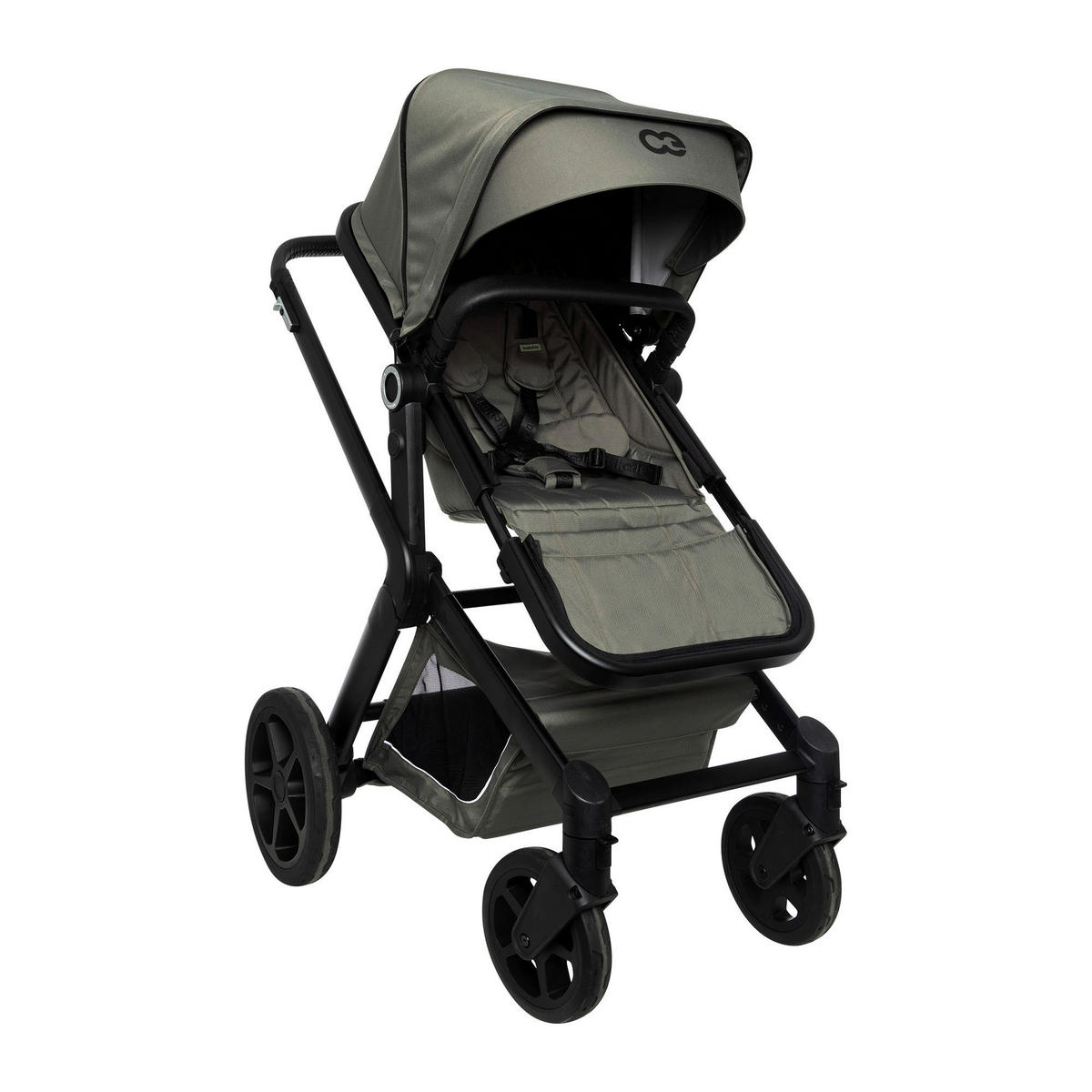 KINDERWAGEN  - Dunkelgrün/Schwarz, Basics, Kunststoff/Textil (103/60/115cm) - Koelstra