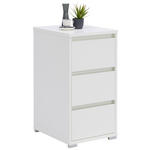 NACHTKÄSTCHEN 40/79/48 cm  in Weiß  - Alufarben/Weiß, Design, Holzwerkstoff/Kunststoff (40/79/48cm) - Carryhome