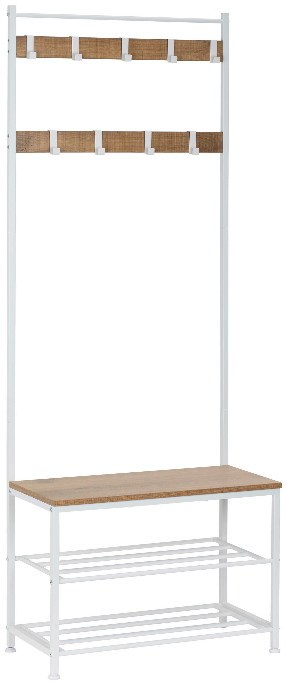 PBJ Garderobe Natur, Weiß 70x175x32.5 cm