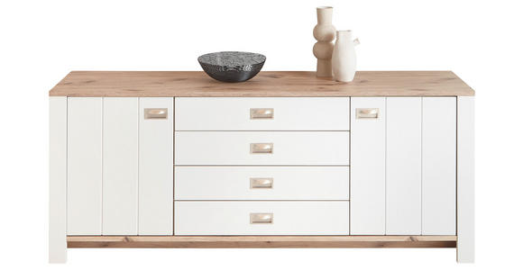 SIDEBOARD 194/79/45 cm  - Eichefarben/Schwarz, KONVENTIONELL, Holzwerkstoff/Kunststoff (194/79/45cm) - Hom`in