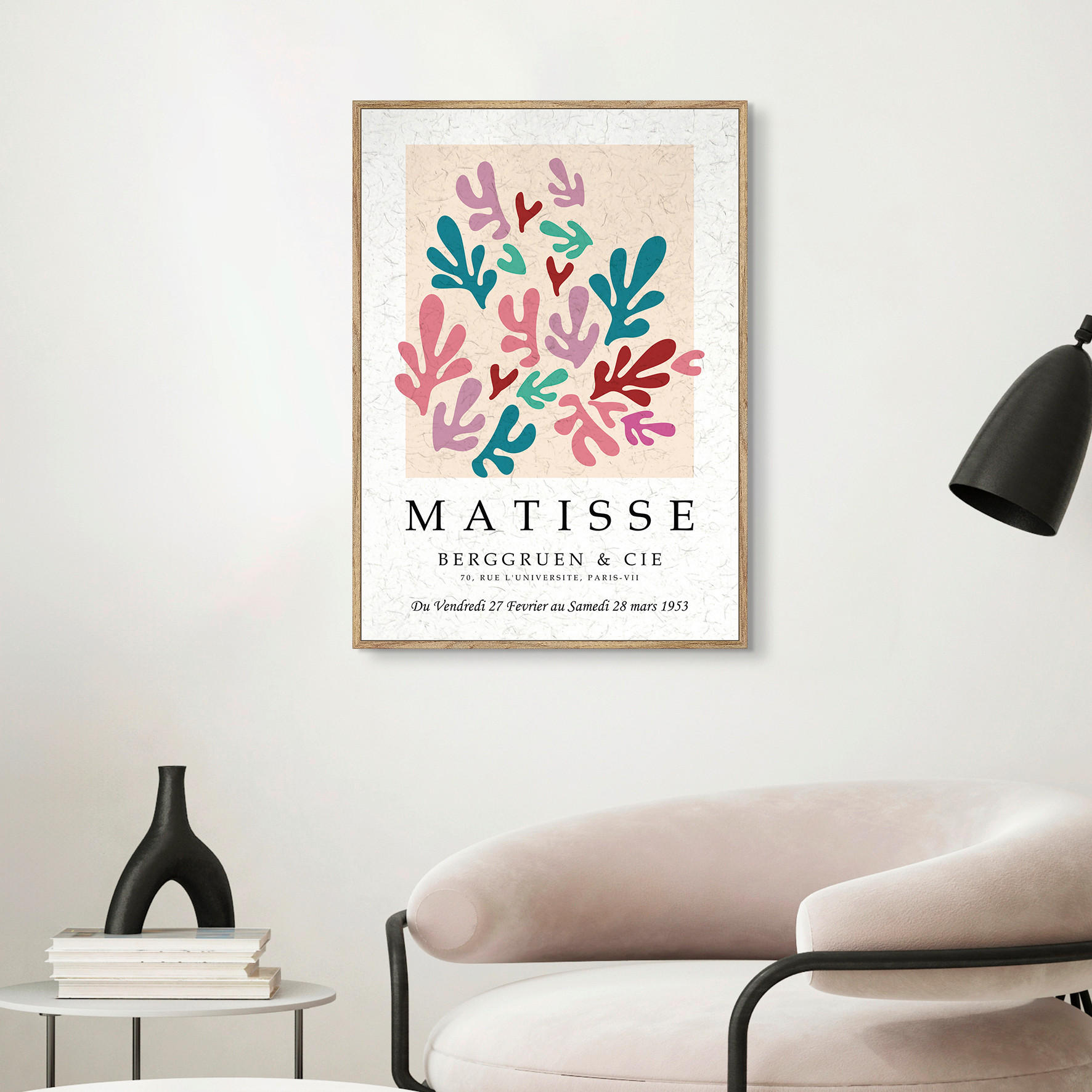KUNSTDRUCK Landschaft & Natur, Abstraktes, Text, Blumen 50/70 cm  - Eichefarben/Multicolor, Trend, Holzwerkstoff (50/70cm) - Monee