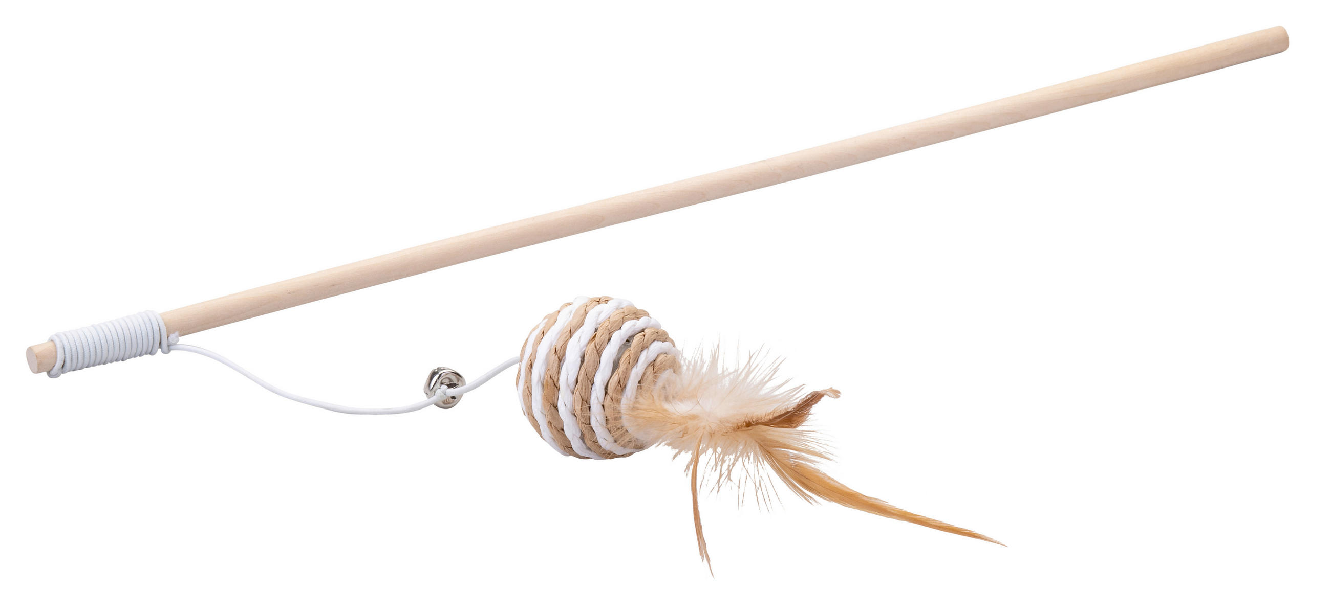 KATZENSPIELZEUGSET - Beige/Weiß, KONVENTIONELL, Holz/Textil (40cm) - Fackelmann