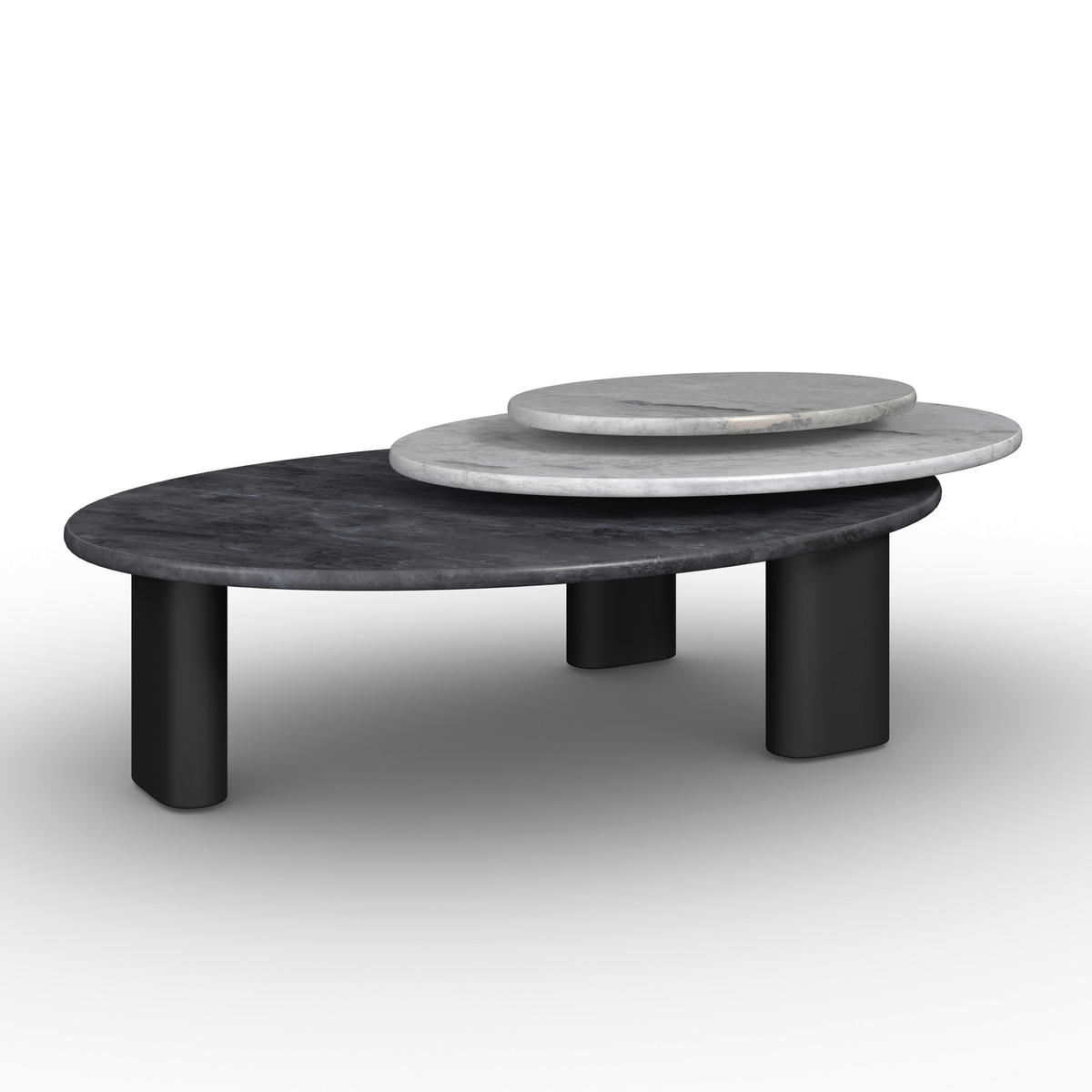 BAŠTENSKA GARNITURA 4 dela  - tamnosiva/siva, Moderno, metal/tekstil - Bessagi Garden