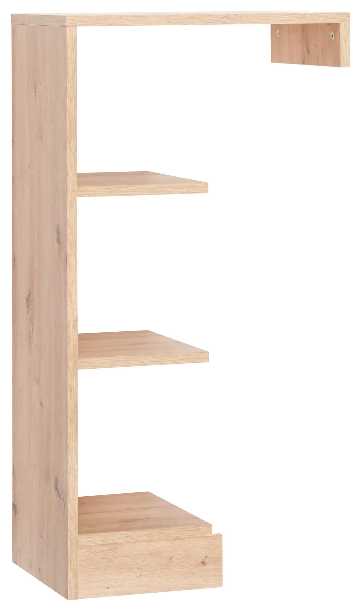 ANSTELLREGAL FÜR WIKO LEO Leo  - Eichefarben/Schwarz, Trend, Holzwerkstoff/Kunststoff (55/101/33cm) - Jimmylee