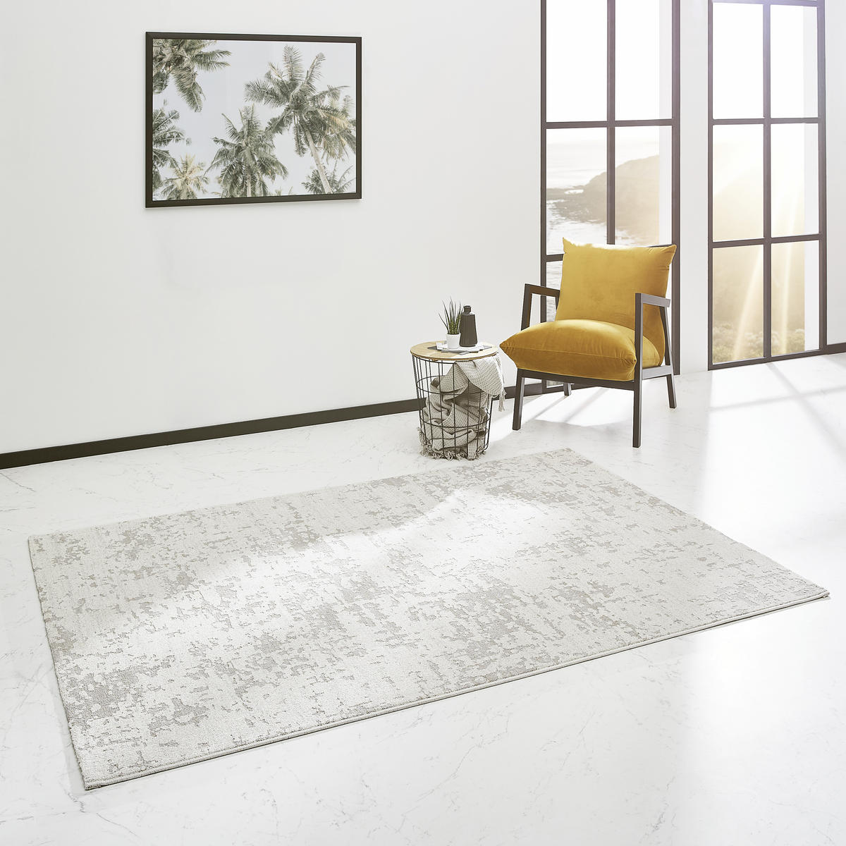 WEBTEPPICH 240/340 cm Trento Grau, Weiß  - Weiß/Grau, Design, Textil (240/340cm)