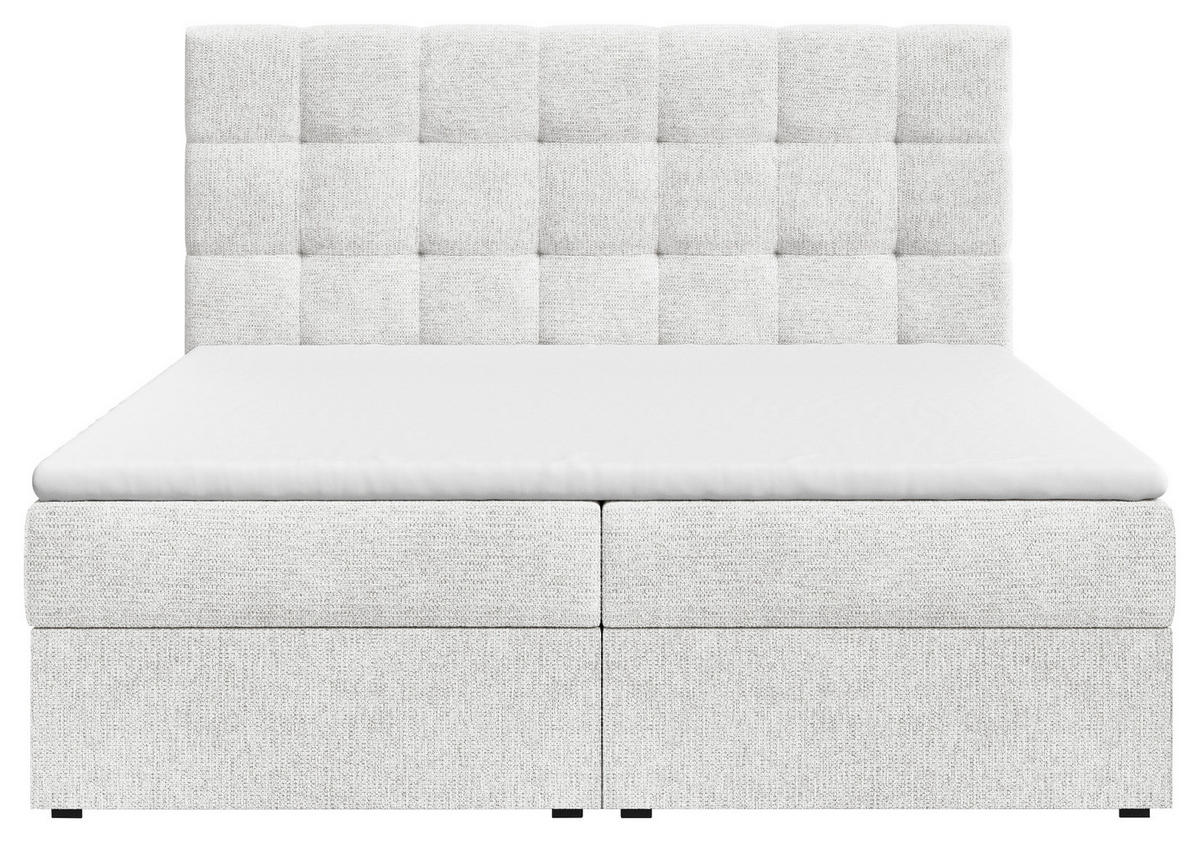 BOXBETT 180/200 cm,  in Weiß, Bettkasten, Topper,  - Schwarz/Weiß, MODERN, Holz/Kunststoff (180/200cm) - MID.YOU