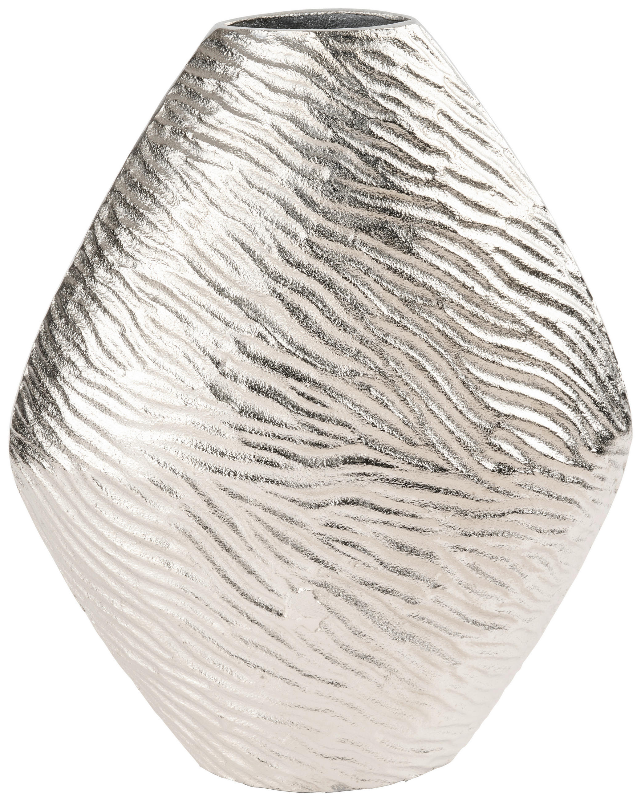 VAZA 30 cm  kovina  - srebrne barve, Design, kovina (24/30/10cm) - Ambia Home