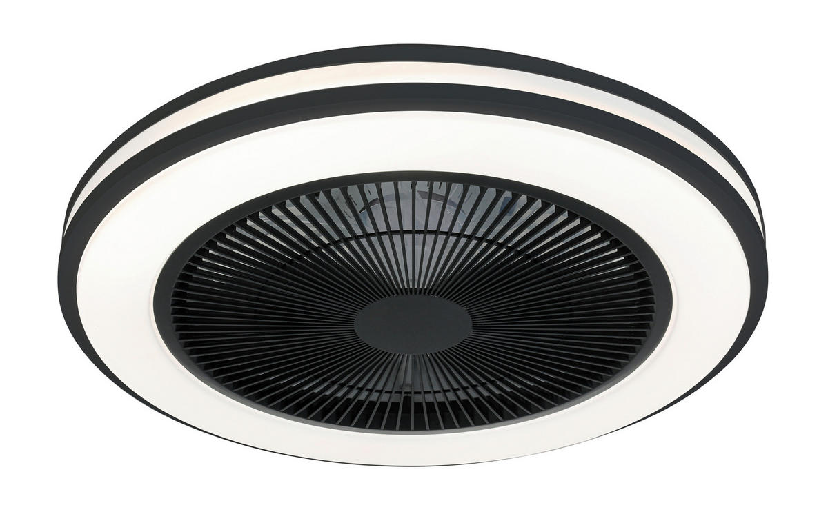 DECKENVENTILATOR - Schwarz/Weiß, Trend, Kunststoff/Metall (58/14,5cm) - Mican