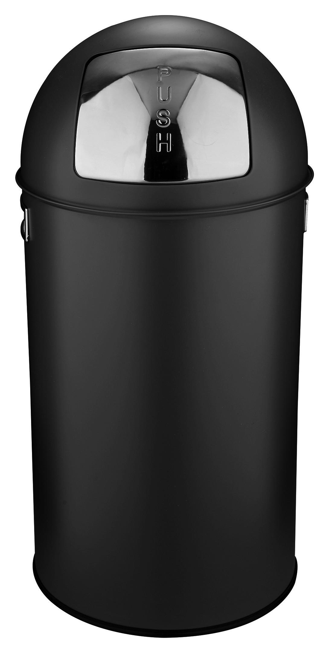 ABFALLEIMER 50 L  - Schwarz, KONVENTIONELL, Metall (34/74cm) - P & B
