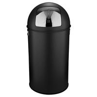 ABFALLEIMER 50 L  - Schwarz, KONVENTIONELL, Metall (34/74cm) - P & B