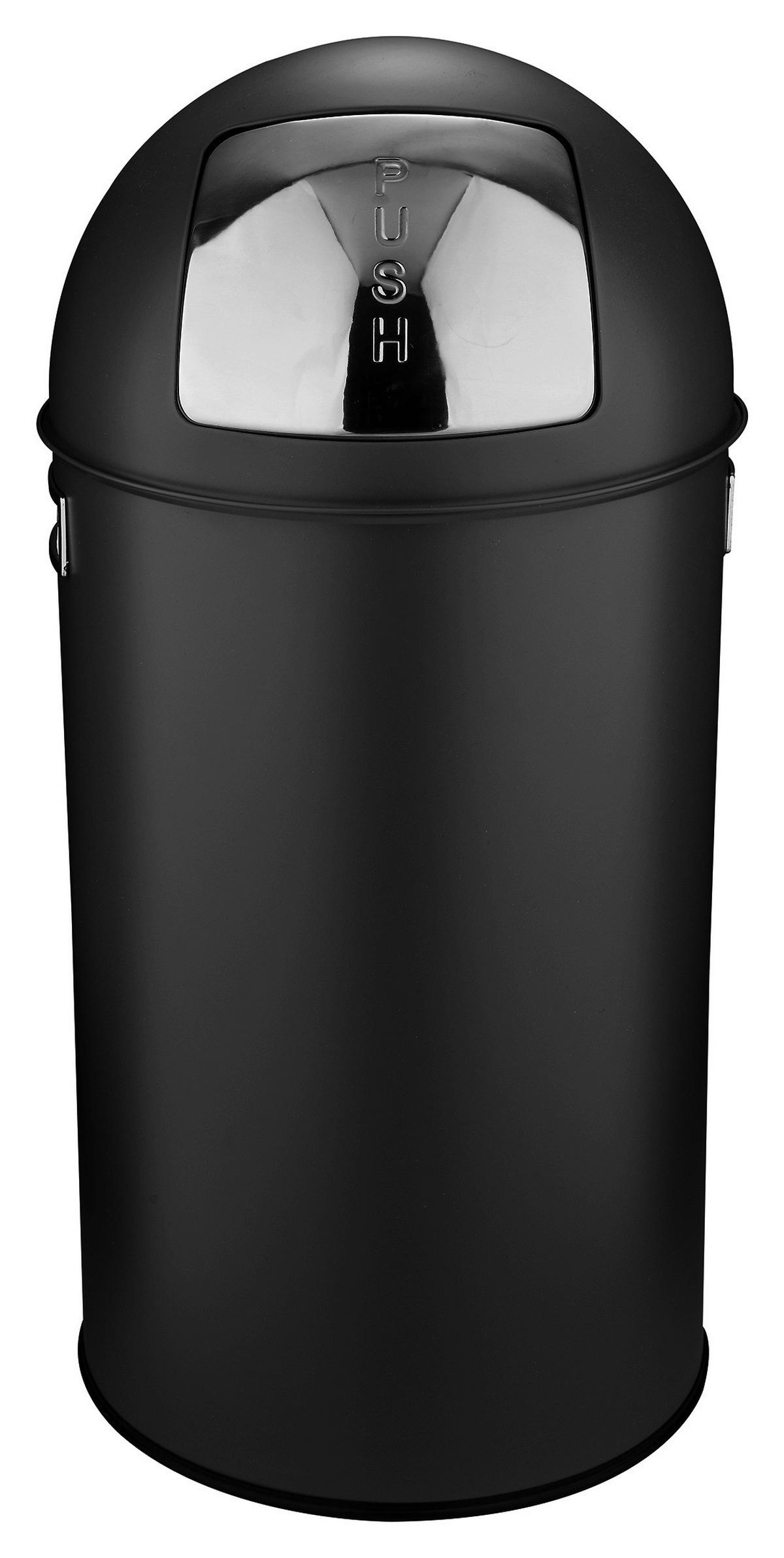 ABFALLEIMER 50 L  - Schwarz, KONVENTIONELL, Metall (34/74cm) - P & B