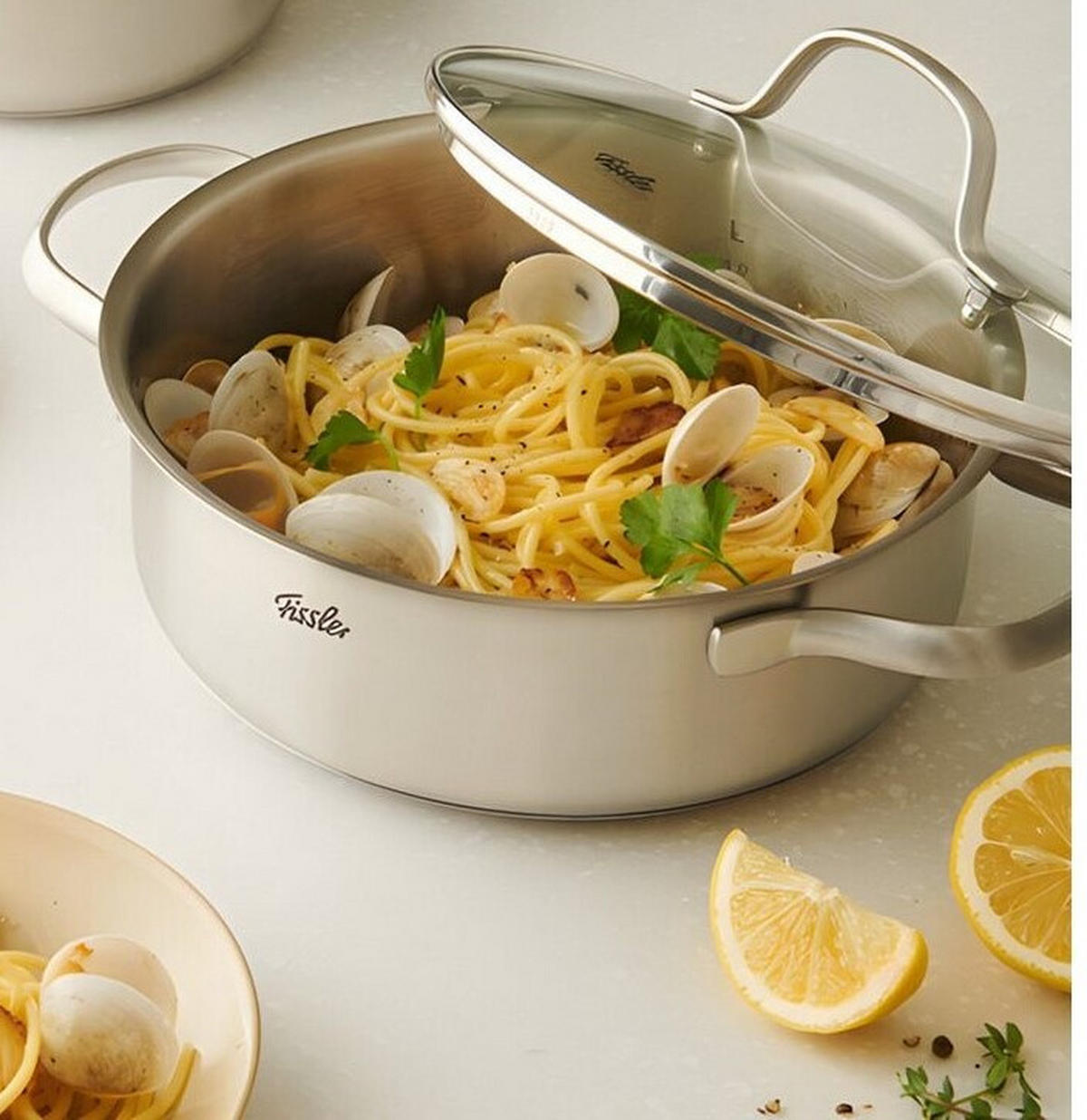 PLITKA ŠERPA SAN FRANCISCO  1.4 l  - srebrna, Dizajnerski, staklo/metal (16cm) - Fissler