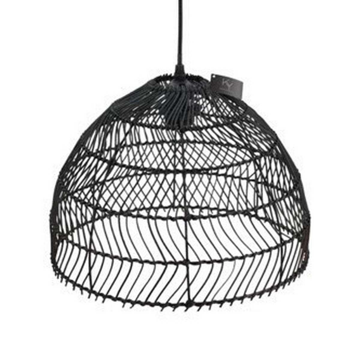 VISEČA SVETILKA  Kolony 35/35/24 cm           E27 - črna, Natur, les (35/35/24cm)