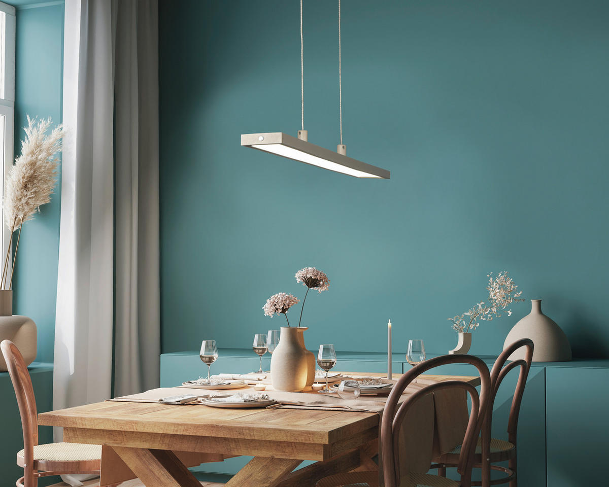 LED-HÄNGELEUCHTE Marlo   - Sandfarben, Design, Glas/Metall (6/90cm) - Fischer & Honsel