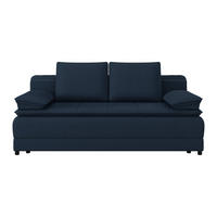 SCHLAFSOFA in Webstoff Dunkelblau  - Schwarz/Dunkelblau, Modern, Kunststoff/Textil (202/73-92/105cm) - MID.YOU
