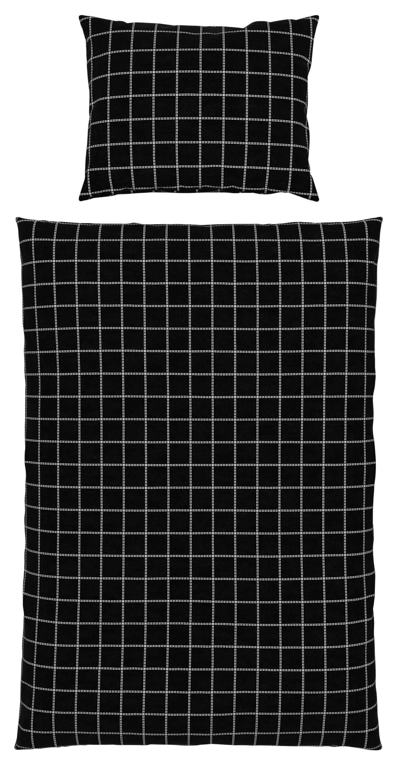 Renforce Bettwäsche 140x200 Cm Valentina Baumwolle Schwarz