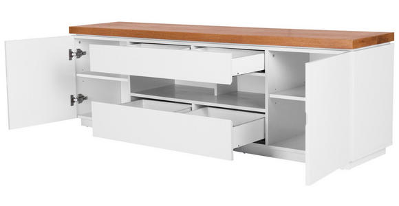 LOWBOARD  in 173/56/40 cm  - Eichefarben/Weiß, MODERN, Holz/Holzwerkstoff (173/56/40cm) - Carryhome