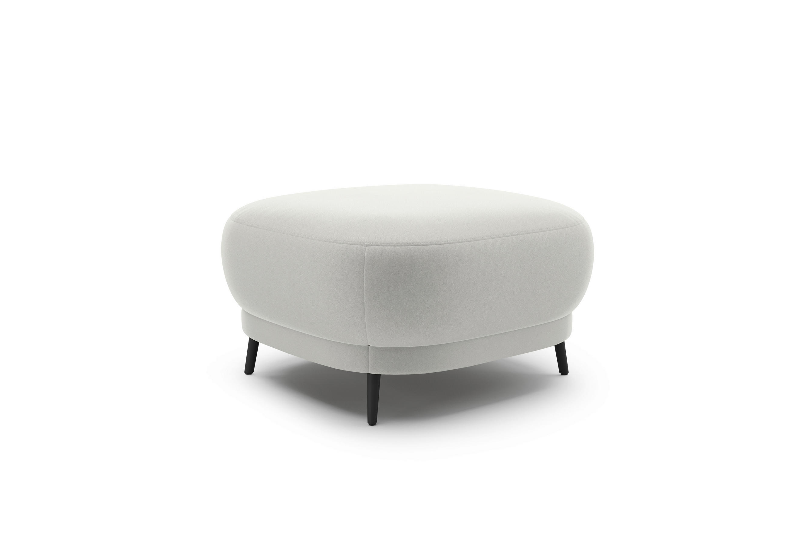 HOCKER in Textil Sandfarben  - Sandfarben/Schwarz, MODERN, Textil/Metall (90/49/90cm) - Sit & More