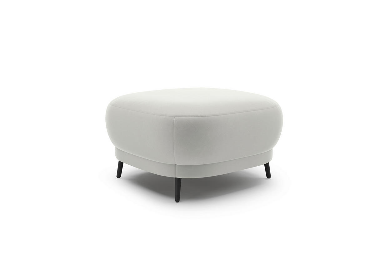 HOCKER in Textil Sandfarben  - Sandfarben/Schwarz, MODERN, Textil/Metall (90/49/90cm) - Sit & More