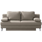 SCHLAFSOFA  in Cord Hellbraun  - Chromfarben/Hellbraun, MODERN, Textil/Metall (194/91/90cm) - Novel