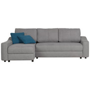 WOHNLANDSCHAFT - Hellgrau/Schwarz, Design, Kunststoff/Textil (153/250cm) - Ti`me