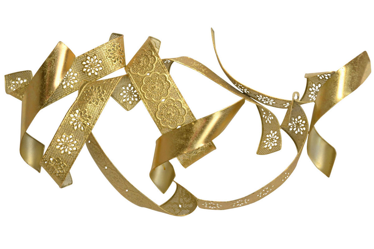 WANDDEKO Metall  - Goldfarben, Design, Metall (12/84/44cm) - MID.YOU