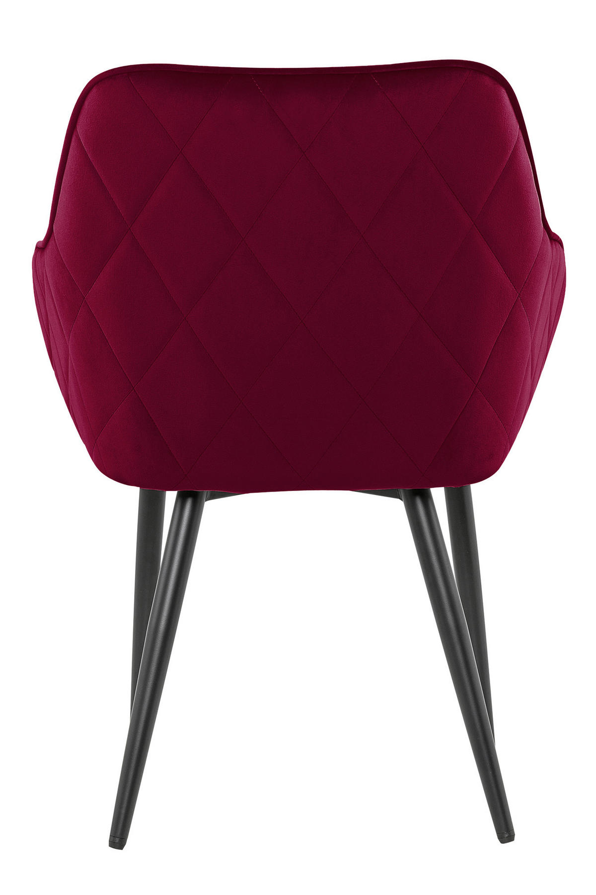 ARMLEHNSTUHL  in Samt  - Rot/Schwarz, MODERN, Textil/Metall (61/85/60cm) - Livetastic