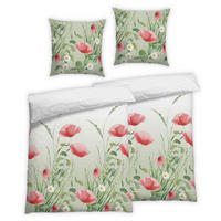BETTWÄSCHE 2-teilig Seersucker 135/200 cm  - Grün, Basics, Textil (135/200cm) - Florella