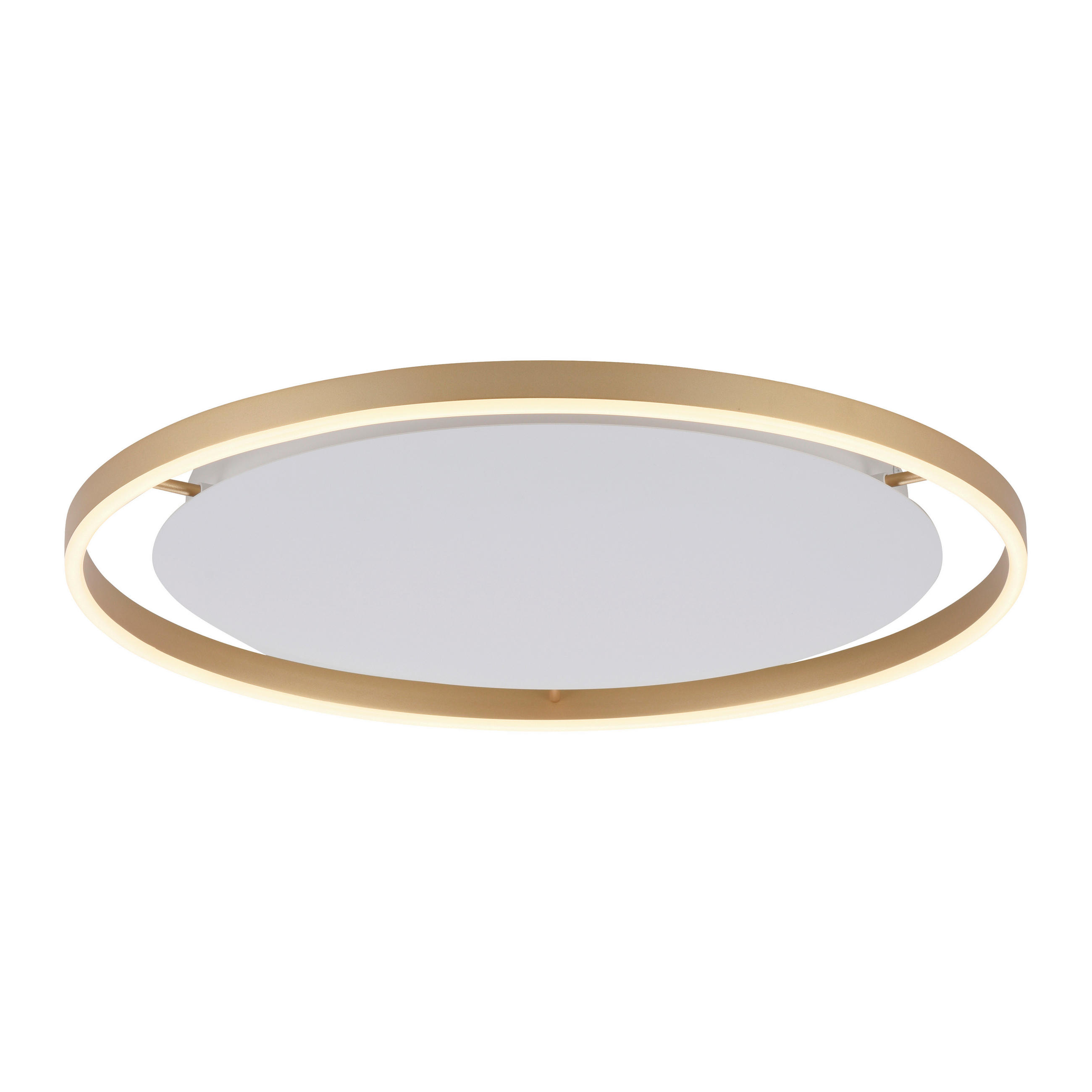 LED-DECKENLEUCHTE 28 W    58,5/58,5/5,3 cm  - Messingfarben, Design, Kunststoff/Metall (58,5/58,5/5,3cm)