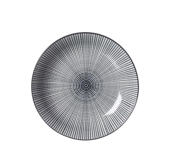 HLUBOKÝ TALÍŘ, keramika, 20,5 cm - bílá/černá, Trend, keramika (20,5cm) - Ritzenhoff Breker