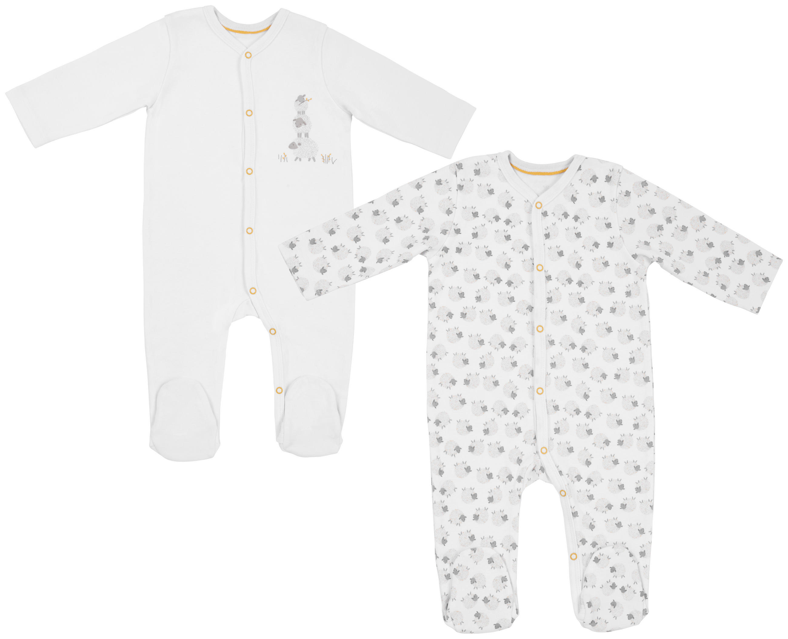 SCHLAFANZUG 2 Stück  - Naturfarben/Grau, Basics, Textil (56null) - Patinio