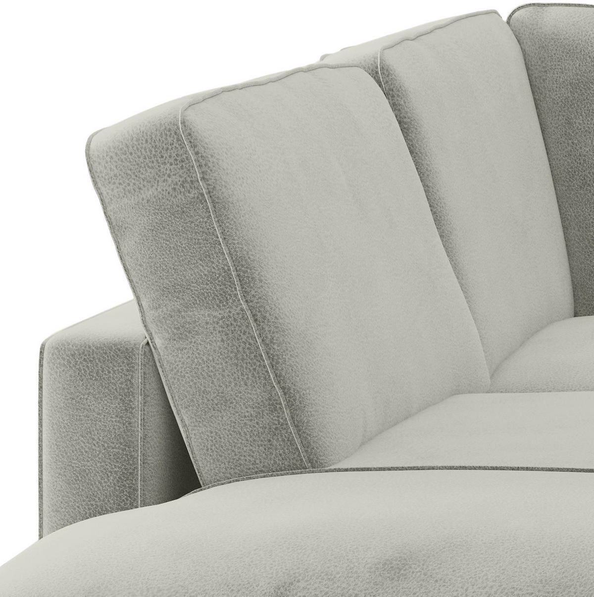 ECKSOFA in Flachgewebe Hellgrau  - Hellbraun/Hellgrau, Design, Textil/Metall (202/250cm) - Livetastic