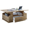 Couchtisch in Eichefarbe in Holzwerkstoff 110/52/44 cm  - Eichefarben/Silberfarben, Basics, Holzwerkstoff/Kunststoff (110/52/44cm) - MID.YOU