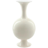 VASE 77 cm  - Weiß Hochglanz, Trend, Metall (39/77cm) - Ambia Home