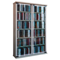 CD Regal in Eichefarbe - Eichefarben, Konventionell, Glas/Holzwerkstoff (60/92/18cm) - MID.YOU