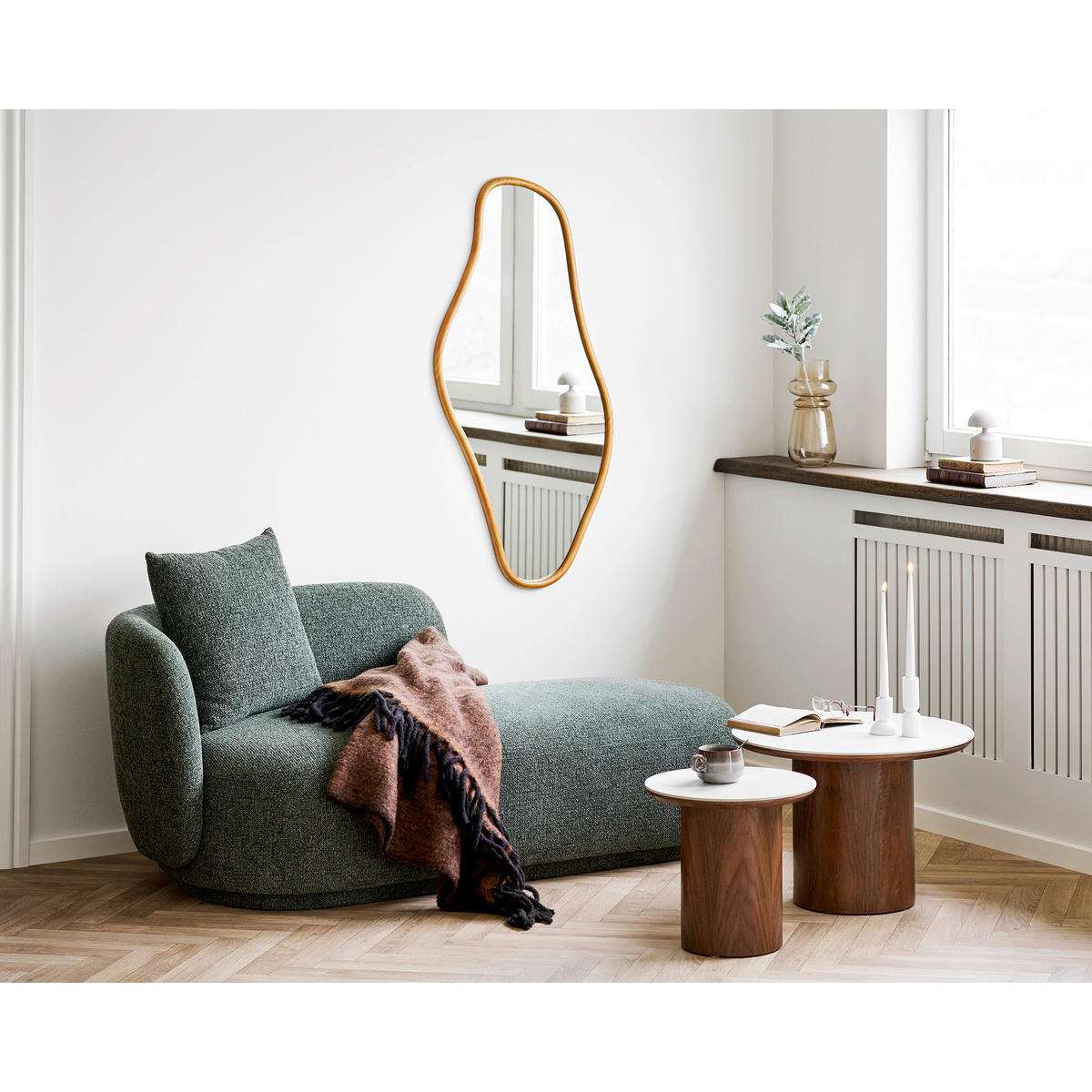 COUCHTISCH Noli Esche furniert 60/60/42 cm rund Eschefarben  - Eschefarben, Design, Holz/Keramik (60/60/42cm) - MID.YOU