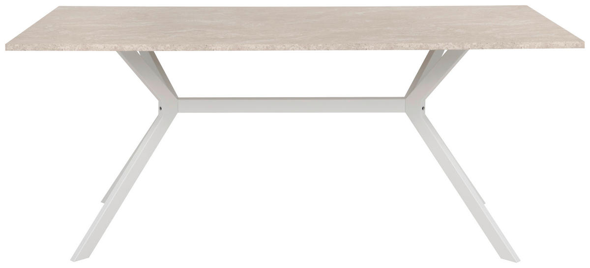 ESSTISCH in Holzwerkstoff 180/90/75 cm   - Sandfarben/Weiss, Basics, Holzwerkstoff/Metall (180/90/75cm) - MID.YOU
