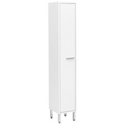 HOCHSCHRANK 25/152/30 cm - Chromfarben/Weiß, Design, Holzwerkstoff/Metall (25/152/30cm) - Stylife