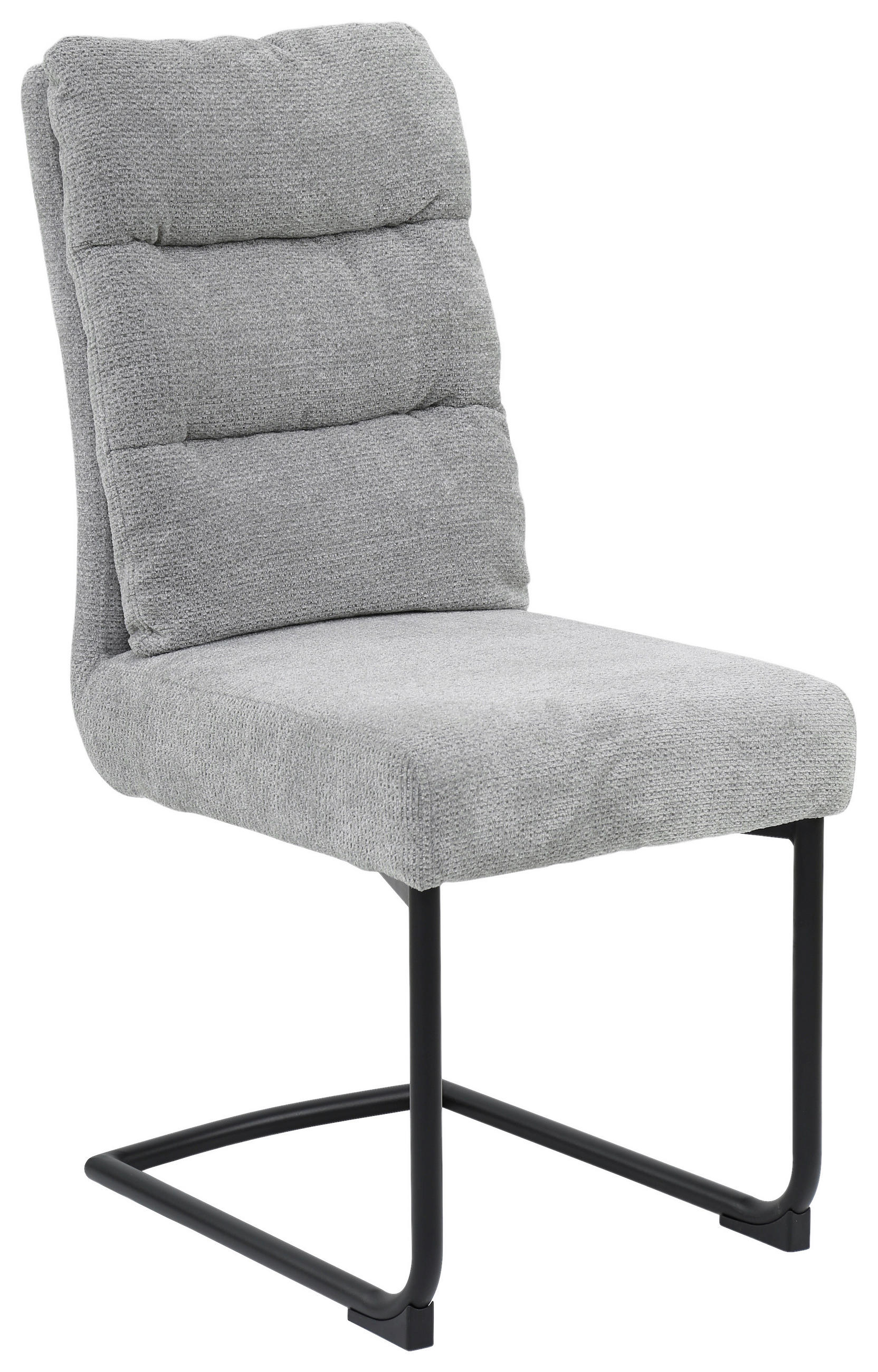 SCHWINGSTUHL  in Eisen Chenille  - Schwarz/Grau, Design, Textil/Metall (48,5/105/67cm) - Carryhome